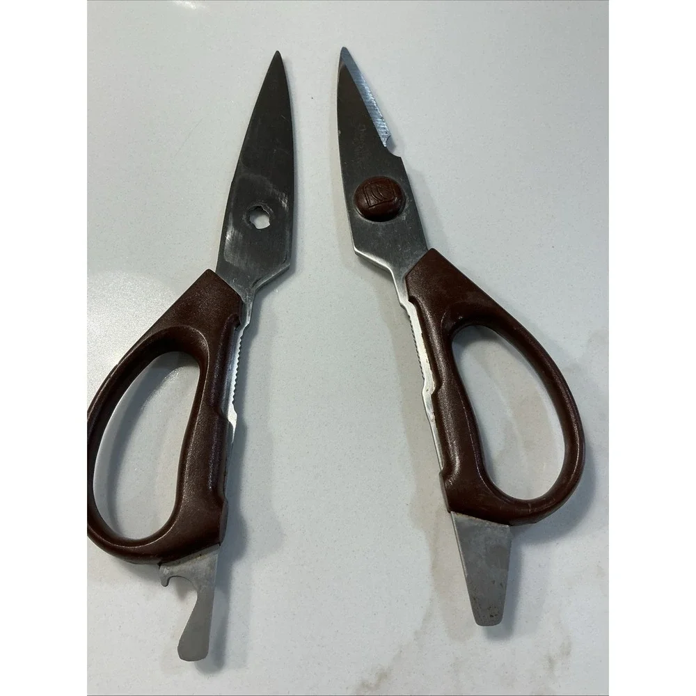 Chicago Cutlery Kitchen Shears/Scissors - Utility Tools Brown Plastic Handle
